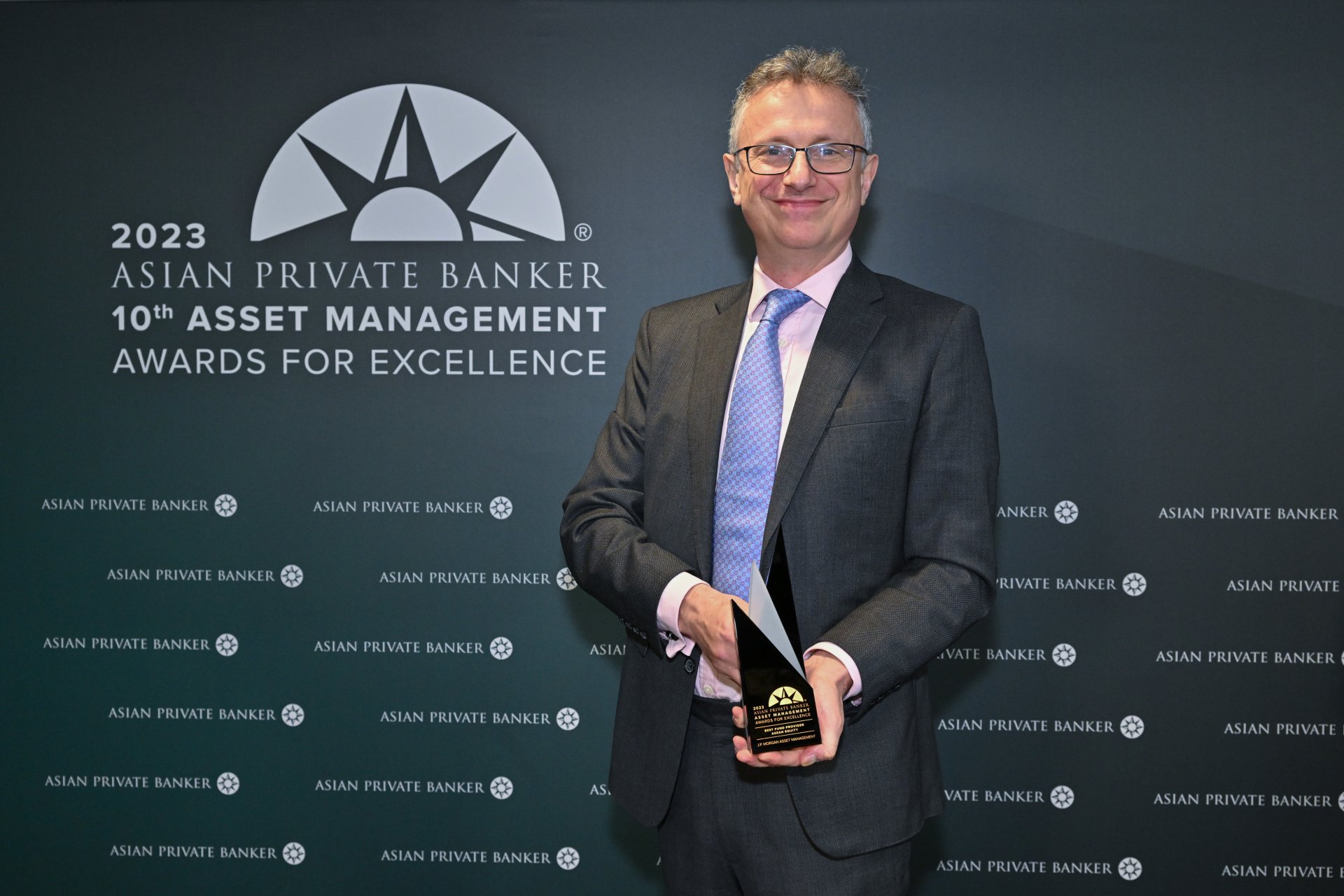 Alexander Treves of J.P. Morgan Asset Management collects the firm's award for Best Fund Provider - ASEAN Equity