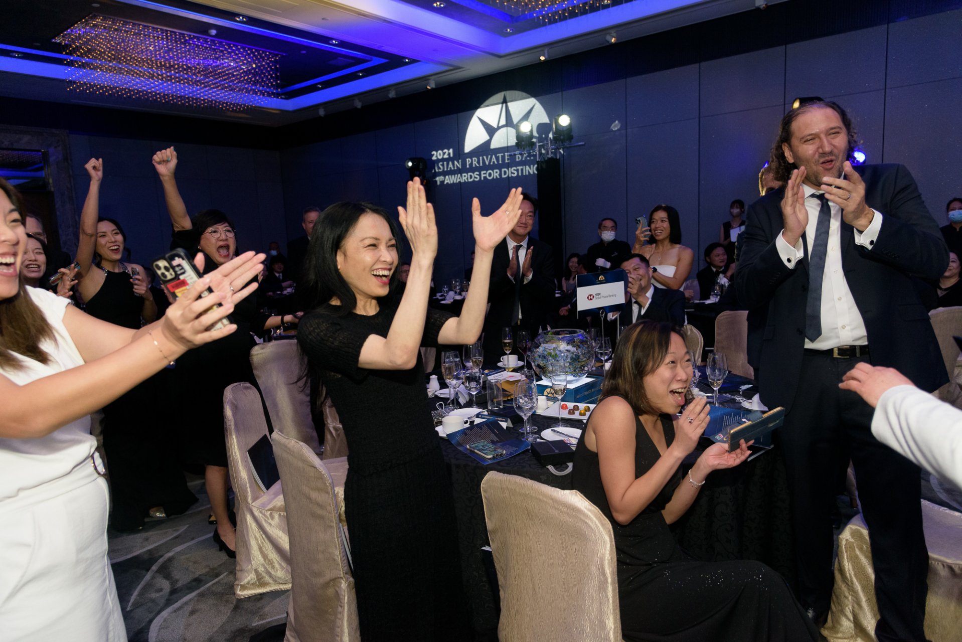 HSBC Global Private Banking celebrating their wins at the 11th Awards for Distinction